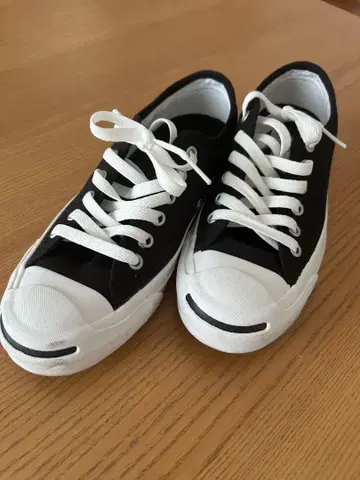 컨버스 잭 퍼셀 블랙 스니커즈 24cm