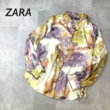 ZARA 올 패턴 긴팔 셔츠 페이즐리 멀티 컬러