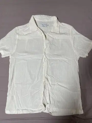 TOPMAN 반팔 셔츠 L 크림색