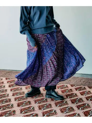 새상품 niko and - 에스카르고 맥시 플라워 스커트