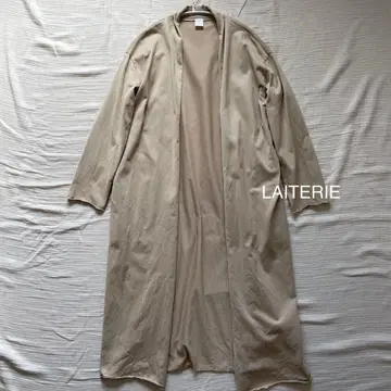 LAITERIE 베이지 롱 코트 롱 가디건