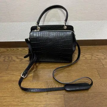 블랙 크로커다일풍 숄더백