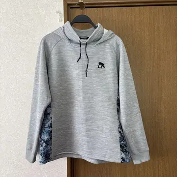 그레이 후드 부착 후드티 에고자루