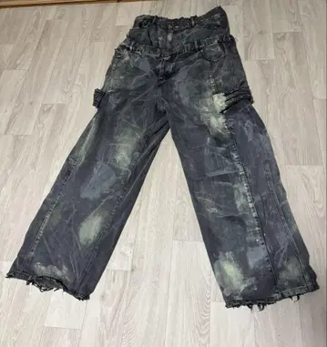 royal flash /FR(13)NDS 데미지 와이드 팬츠