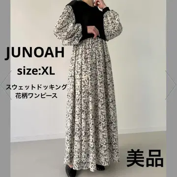 새상품급 JUNOAH 맨투맨 도킹 꽃무늬 원피스 XL