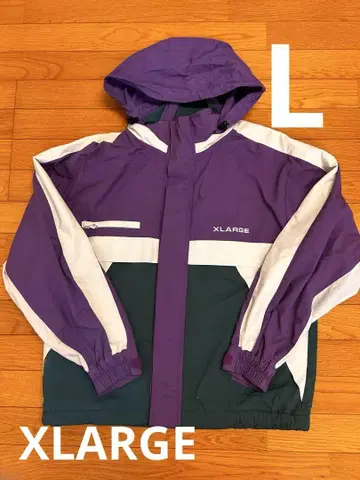 XLARGE 후드 부착 나일론 자켓 L 바스락거리는