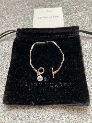 LION HEART 실버 체인 팔찌 약 19cm