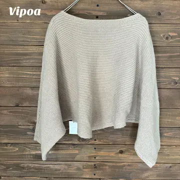 [ Vipoa ] 미사용 새상품 오프숄더 니트 스웨터 판초풍 F