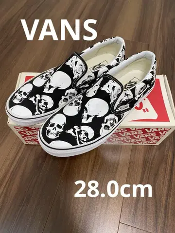 VANS 스컬 패턴 슬립온 레어 28cm US10