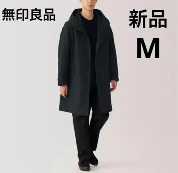 새상품 무인양품 MUJI 남성용 신사 발수 후드 코트 네이비 M