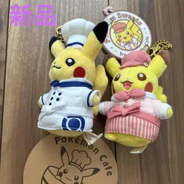 포켓몬 카페 디저트 셰프 피카츄 봉제 인형 키링