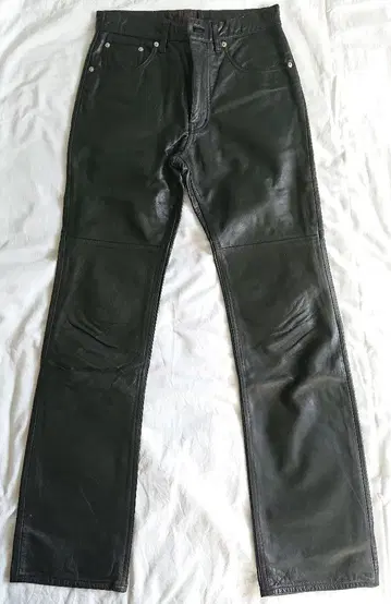 TAKEO KIKUCHI 블랙 소가죽 팬츠