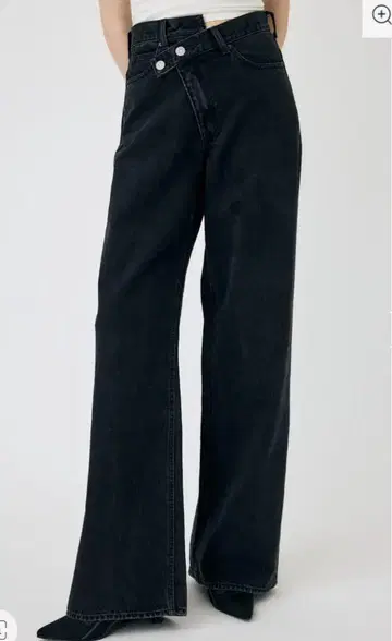 moussy CROSS WAIST WIDE STRAIGHT 데님