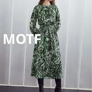 MOTF 플리츠 원피스 그린 긴팔
