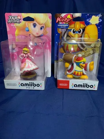 [ 새상품 레어 세트 ] amiibo 피치 & 데데데 대왕