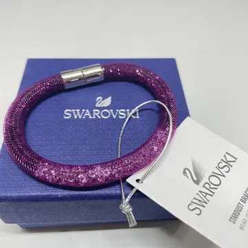 미사용품 Swarovski 퍼플 팔찌