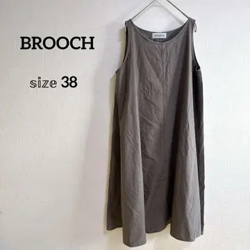 BROOCH 슬리브리스 롱 원피스 [ 38 ] 그레이 계열