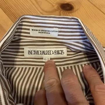 INDIVIDUALIZED SHIRTS 스트라이프 와이셔츠 32