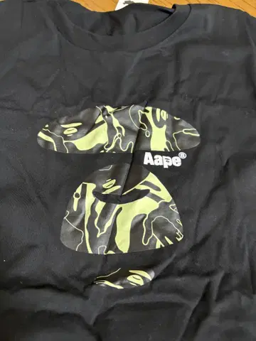 Aape 카모플라쥬 프린트 티셔츠 블랙 XXL