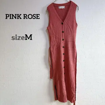 새상품급 PINK ROSE 슬리브리스 롱 원피스 [ M ]