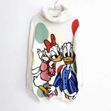[ ERNY ] 빈티지 도날드&데이지 디즈니 울 니트