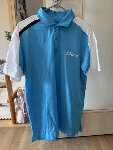 Titleist 피케 셔츠 투어 모델 파란색 LL