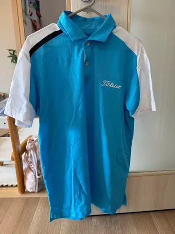 Titleist 피케 셔츠 투어 모델 파란색 LL