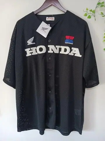 새상품 HONDA 혼다 베이스볼 셔츠 L 메쉬 반팔 셔츠 유니폼