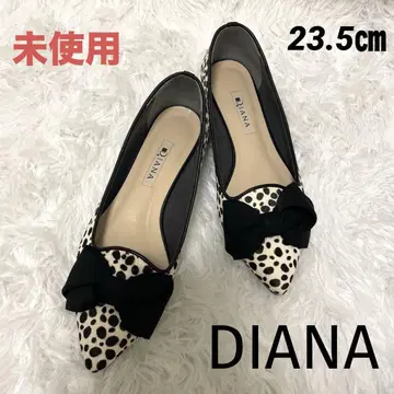 미사용 DIANA 달마시안 패턴 송치 스틸레토 펌프스 23.5cm