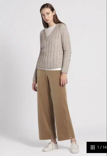 theory luxe 띠어리 럭스 벨로아 와이드 저지 팬츠