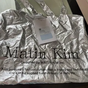 Matin Kim 실버 토트백