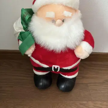 산타클로스 봉제 인형 약 30cm 선물 가방 포함