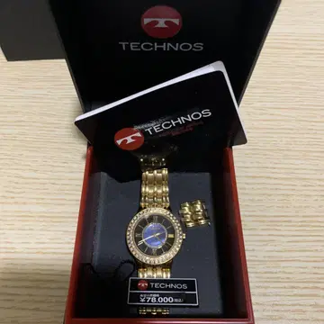 TECHNOS 골드 스테인리스 스타일리시 쿼츠