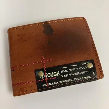 TOUGH 가죽 접이식 지갑 브라운 55132