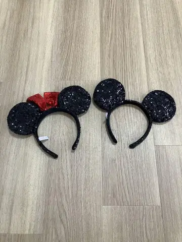 미키 미니 스팽글 머리띠