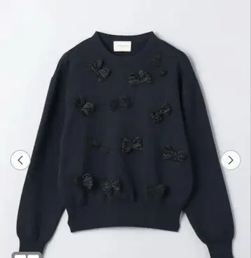 UNITED ARROWS 네이비 리본 스웨터