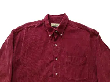 80s LLBEAN 코듀로이 셔츠 버튼 다운 빈티지 아메카지