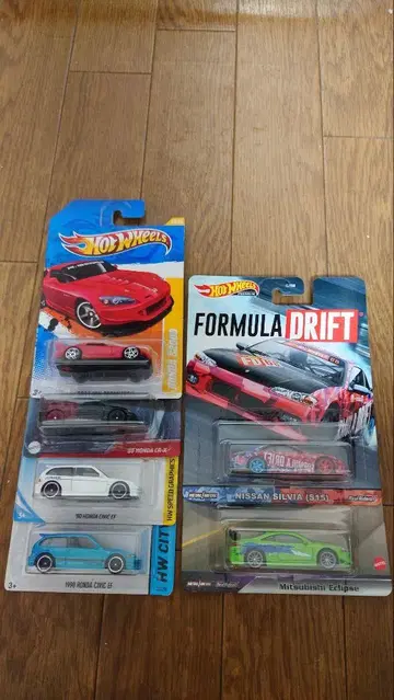 Hot Wheels 미니카 6대 세트 S2000 S15 시빅 외