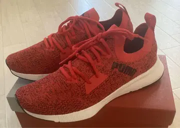 [ 새상품급 27.5cm ] 푸마 플라이어 러너 크림슨 니트 스니커즈