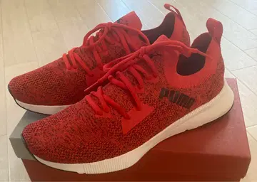 [ 새상품급 27.5cm ] 푸마 플라이어 러너 크림슨 니트 스니커즈