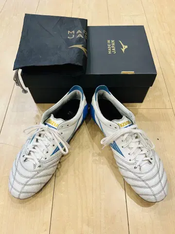미즈노 모렐리아 네오 4 재팬 25.5cm 화이트/파란색 한정판
