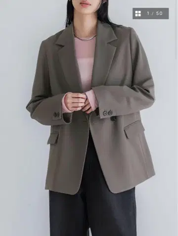 crewre 더블 테일러드 자켓