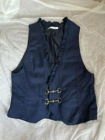 엑시즈팜 코르셋풍 디자인 베스트 다크 코켓 레트로