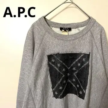 A.P.C. 스타 크로스 맨투맨 그레이