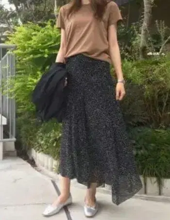 띠어리 실크 비대칭 스커트 2