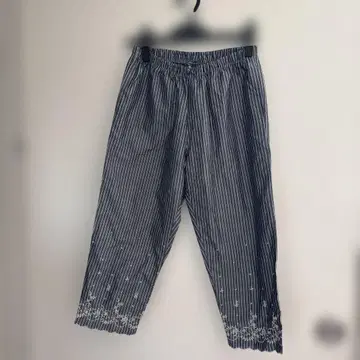 새상품 키드 블루 스트라이프 자수 룸웨어 팬츠