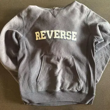 REVERSE 그레이 풀오버 후드티