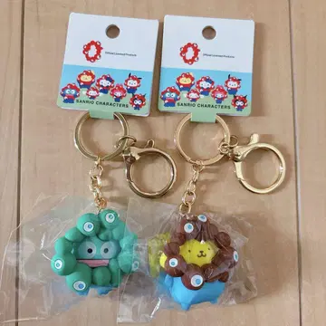 오사카 간사이 박람회 쟉쟉 산리오 변신 마스코트 키링 세트