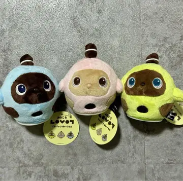 4개 푹신푹신 굴러가는 LOVOT 풀백 봉제 인형 전 3종 세트