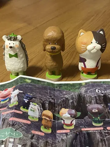 오가와 코헤이 애니멀 프렌즈 미니어처 컬렉션 고슴도치 개 고양이